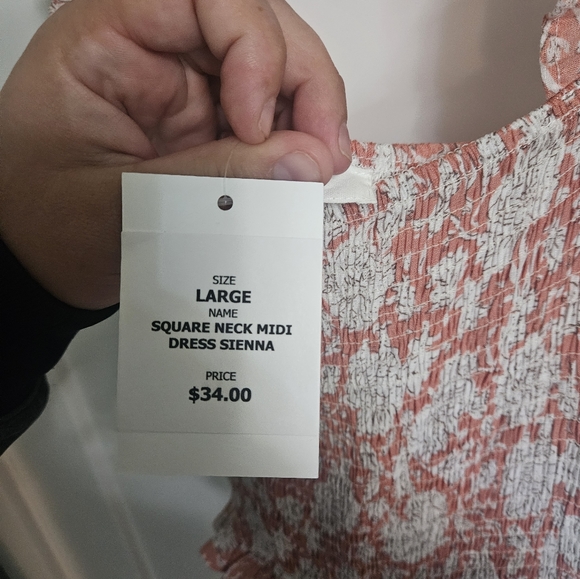 Square Neck Midi Dress Sienna - Picture 3 of 5